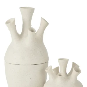 J-Line vaas Koraal - keramiek - wit - large - 29.5 cm hoog